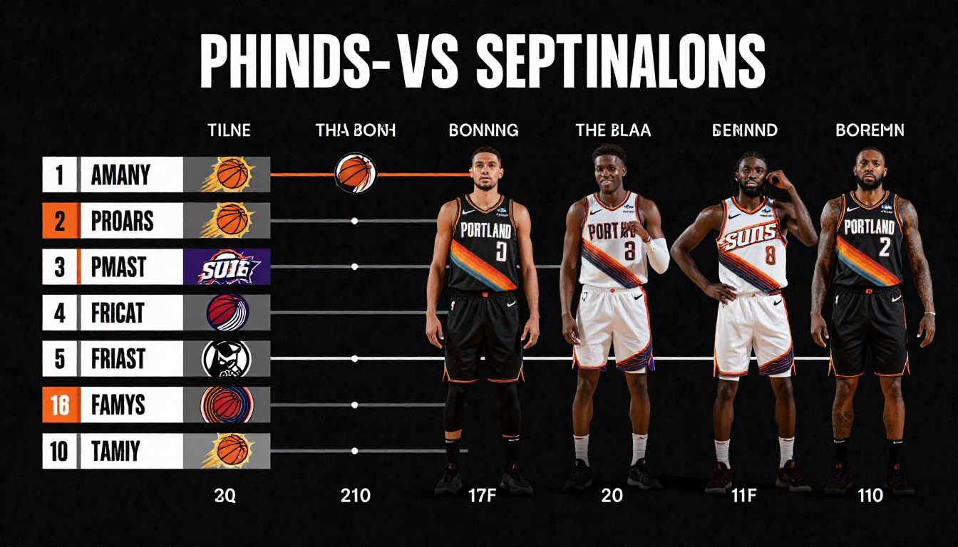 phoenix suns vs portland trail blazers timeline