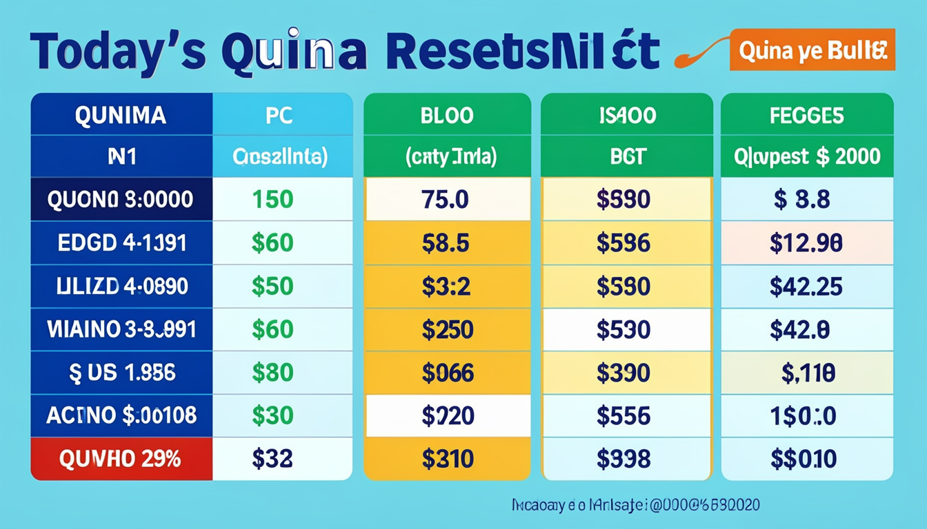today’s quina results